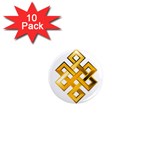 Endless Knot gold 1  Mini Magnet (10 pack) 