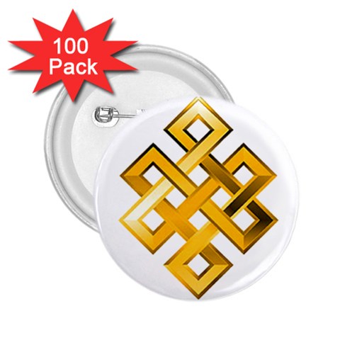 Endless Knot gold 2.25  Button (100 pack) from ArtsNow.com Front