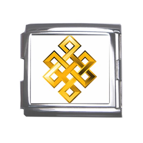 Endless Knot gold Mega Link Italian Charm (18mm) from ArtsNow.com Front