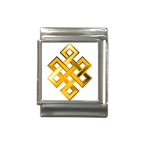 Endless Knot gold Italian Charm (13mm) from ArtsNow.com Front