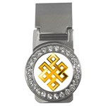 Endless Knot gold Money Clip (CZ)