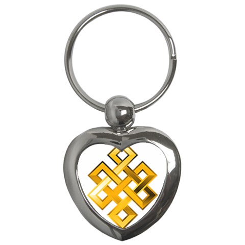 Endless Knot gold Key Chain (Heart) from ArtsNow.com Front
