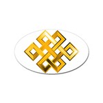 Endless Knot gold Sticker (Oval)