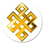 Endless Knot gold Magnet 5  (Round)