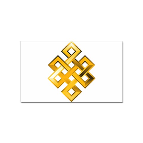 Endless Knot gold Sticker Rectangular (100 pack) from ArtsNow.com Front