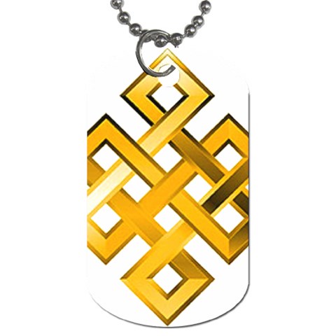 Endless Knot gold Dog Tag (Two Sides) from ArtsNow.com Front