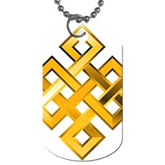 Endless Knot gold Dog Tag (Two Sides) from ArtsNow.com Front