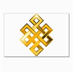 Endless Knot gold Postcard 4 x 6  (Pkg of 10)