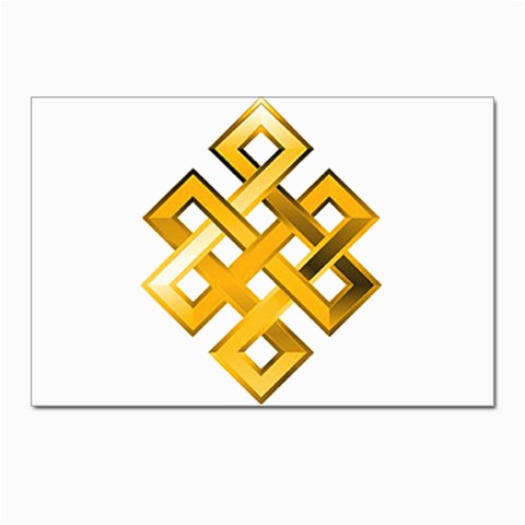Endless Knot gold Postcards 5  x 7  (Pkg of 10) from ArtsNow.com Front