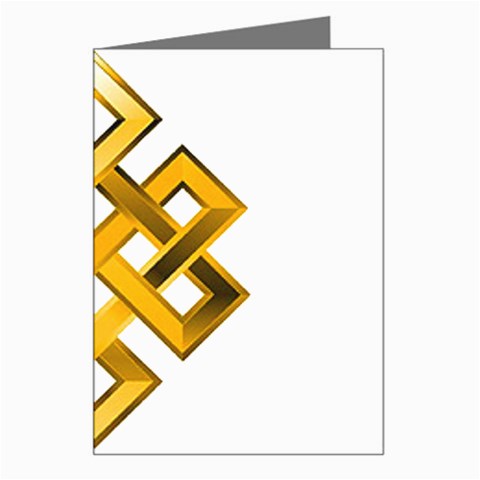 Endless Knot gold Greeting Card from ArtsNow.com Left