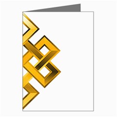 Endless Knot gold Greeting Card from ArtsNow.com Left