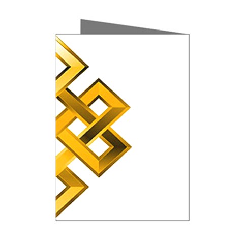 Endless Knot gold Mini Greeting Cards (Pkg of 8) from ArtsNow.com Left