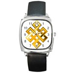 Endless Knot gold Square Metal Watch