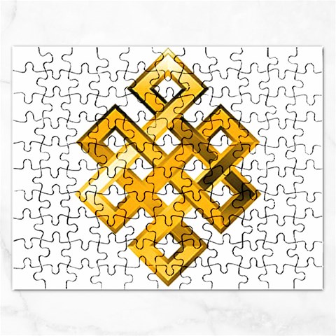 Endless Knot gold Jigsaw Puzzle (Rectangular) from ArtsNow.com Front