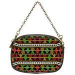 Aztec Style Pattern Chain Purse (Two Sided) 