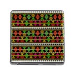 Aztec Style Pattern Memory Card Reader with Storage (Square)