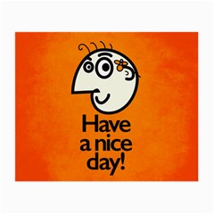 Have A Nice Day Happy Character Glasses Cloth (Small, Two Sided) from ArtsNow.com Back