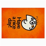 Have A Nice Day Happy Character Glasses Cloth (Large, Two Sided)
