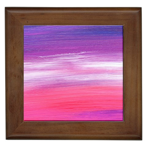 Abstract In Pink & Purple Framed Ceramic Tile from ArtsNow.com Front