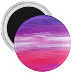 Abstract In Pink & Purple 3  Button Magnet