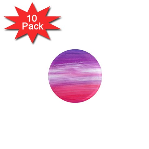 Abstract In Pink & Purple 1  Mini Button Magnet (10 pack) from ArtsNow.com Front