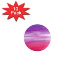 Abstract In Pink & Purple 1  Mini Button Magnet (10 pack)