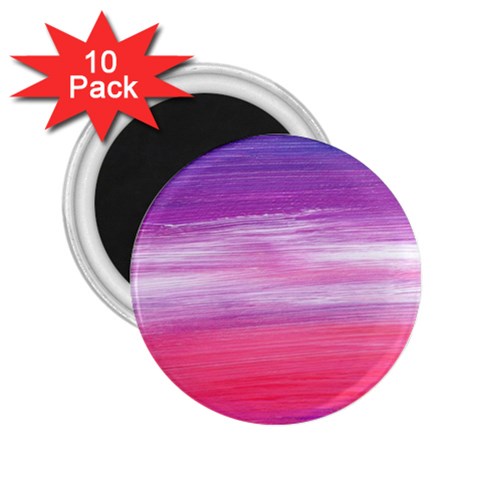 Abstract In Pink & Purple 2.25  Button Magnet (10 pack) from ArtsNow.com Front
