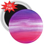 Abstract In Pink & Purple 3  Button Magnet (100 pack)