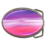 Abstract In Pink & Purple Belt Buckle (Oval)