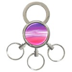 Abstract In Pink & Purple 3-Ring Key Chain