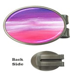 Abstract In Pink & Purple Money Clip (Oval)