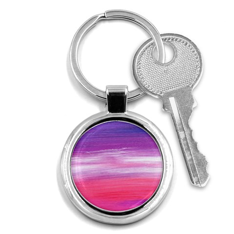 Abstract In Pink & Purple Key Chain (Round) from ArtsNow.com Front