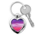 Abstract In Pink & Purple Key Chain (Heart)