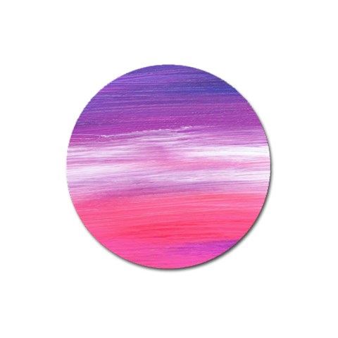 Abstract In Pink & Purple Magnet 3  (Round) from ArtsNow.com Front