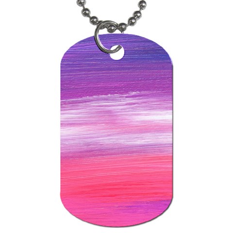 Abstract In Pink & Purple Dog Tag (One Sided) from ArtsNow.com Front