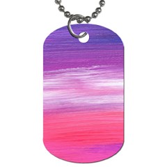 Abstract In Pink & Purple Dog Tag (Two Front