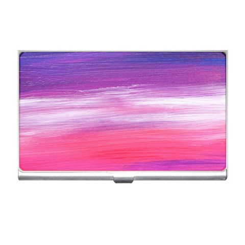 Abstract In Pink & Purple Business Card Holder from ArtsNow.com Front