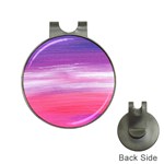 Abstract In Pink & Purple Hat Clip with Golf Ball Marker