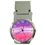 Abstract In Pink & Purple Money Clip with Watch