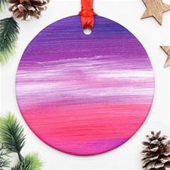 Abstract In Pink & Purple Round Ornament (Two Sides) from ArtsNow.com Front