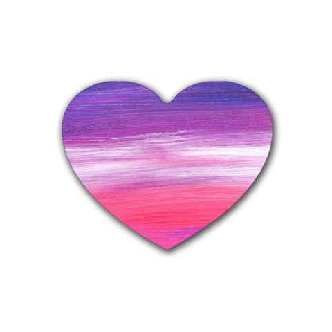 Abstract In Pink & Purple Drink Coasters (Heart) from ArtsNow.com Front