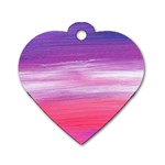 Abstract In Pink & Purple Dog Tag Heart (One Sided) 