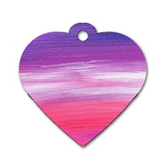 Abstract In Pink & Purple Dog Tag Heart (Two Sided) from ArtsNow.com Front