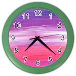 Abstract In Pink & Purple Wall Clock (Color)