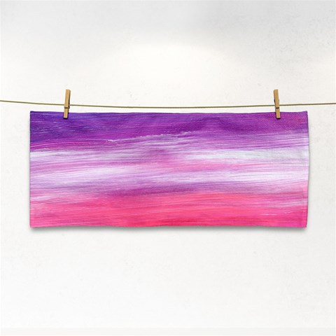 Abstract In Pink & Purple Hand Towel from ArtsNow.com Front