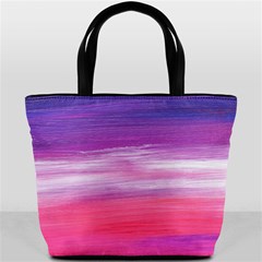 Abstract In Pink & Purple Bucket Handbag from ArtsNow.com Front