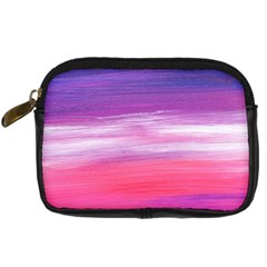 Abstract In Pink & Purple Digital Camera Leather Case from ArtsNow.com Front