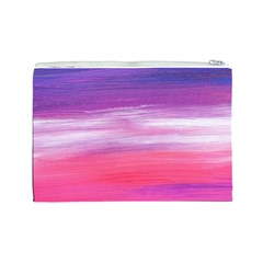 Abstract In Pink & Purple Cosmetic Bag (Large) from ArtsNow.com Back