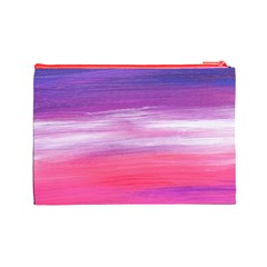 Abstract In Pink & Purple Cosmetic Bag (Large) from ArtsNow.com Back