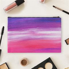 Abstract In Pink & Purple Cosmetic Bag (Large) from ArtsNow.com Back